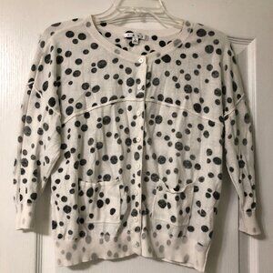 CAbi Dot Cardi 3/4 Sleeve Size L From Spring 10